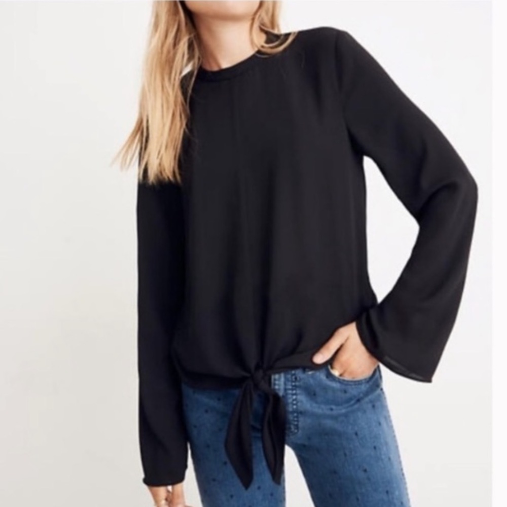 Madewell Bell Sleeve Tie Top